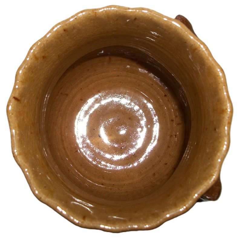 Cat face art pottery vase signed Sandy Cole 2010 North Cole Pottery - Image 6