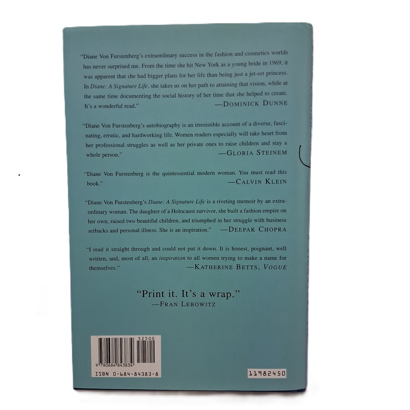 Diane A Signature Life by Diane Von Furstenberg 1est edition signed - Image 2