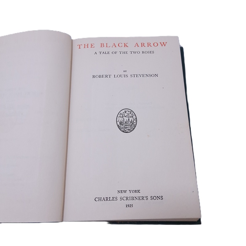 Title page of The Black Arrow by R L Stevenson 1925