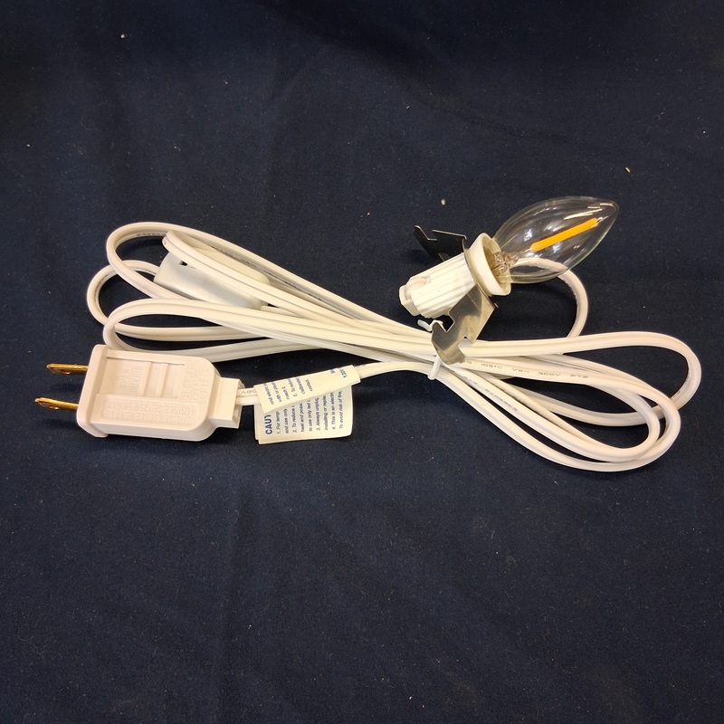 C7 white switched 6 ft light cord