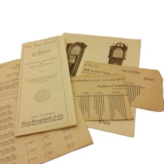 Geo Borgfeldt advertising leaflet lot of Hall Clocks 1928