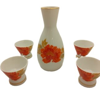 OMC orange flower Sake set