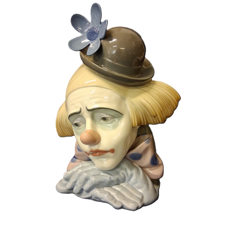 lladro-5130-pensive-clown-front-view